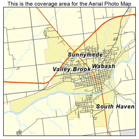 Aerial Photography Map of Wabash, IN Indiana