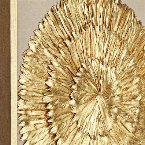 Golden Feathers 31 1/2" High Wall Art Set of 3 - #1J646 | Lamps Plus in ...