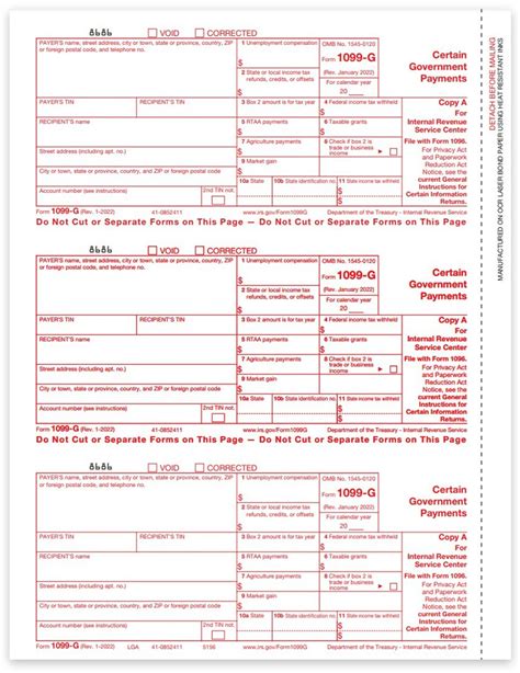 1099G Form for Certain Government Payments - DiscountTaxForms