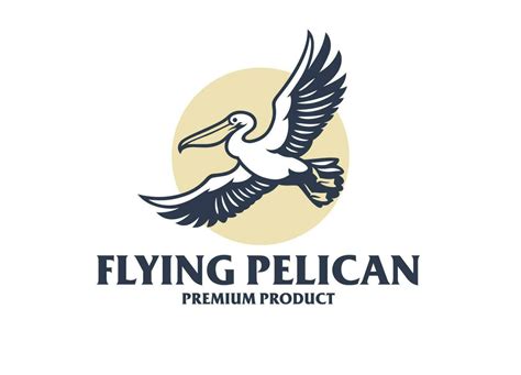 Flying Pelican Elegent logo style 23173031 Vector Art at Vecteezy