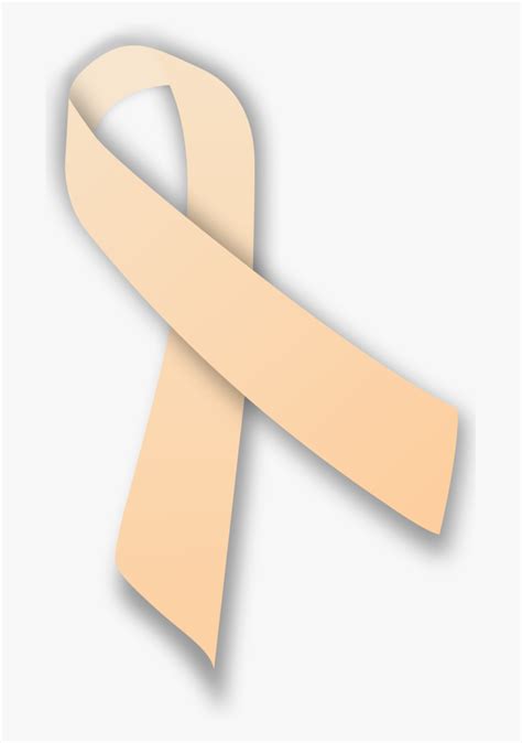 Uterine Cancer Peach Ribbon , Free Transparent Clipart - ClipartKey