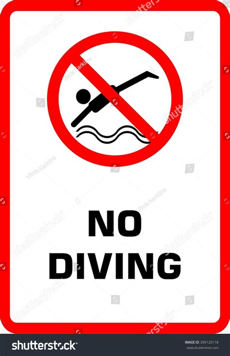 No Diving Stock Vector (Royalty Free) 399120118 | Shutterstock