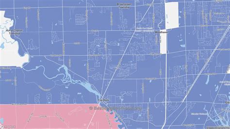 Flat Rock Area, Flat Rock, MI Political Map – Democrat & Republican ...