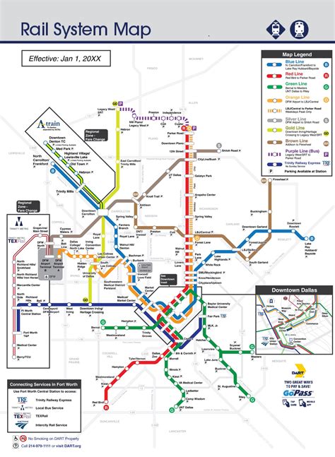 A Conceptual Future DART Rail System Map : r/Dallas