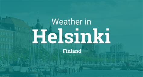 Weather for Helsinki, Finland