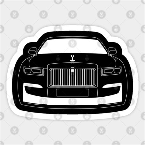 Rolls Royce Ghost White Outline - Car - Sticker | TeePublic