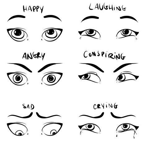 Draw Facial Expressions - Eye Expressions Examples by Don Corgi Cartoon ...