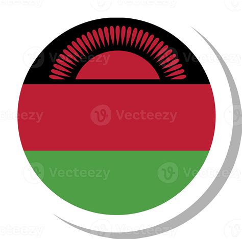 Malawi flag circle shape, flag icon. 16707164 PNG