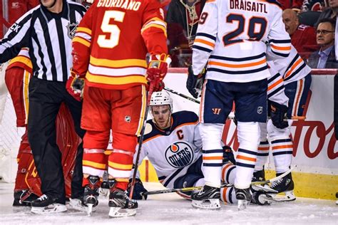 Oilers captain Connor McDavid mum on recovery from scary knee injury ...