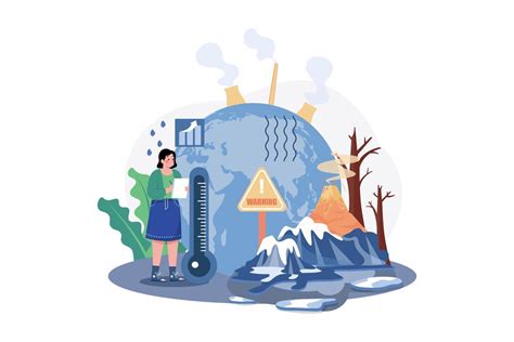 Climate Change Illustration concept on white background 10941678 Vector ...