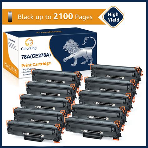 Used 10X CE278A Toner For HP 78A Black LaserJet Pro P1606dn M1536dnf ...