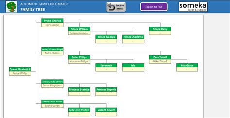 Family Tree Excel Template