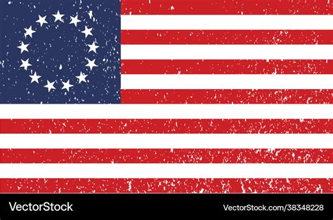 Betsy ross flag victory 1776 Royalty Free Vector Image