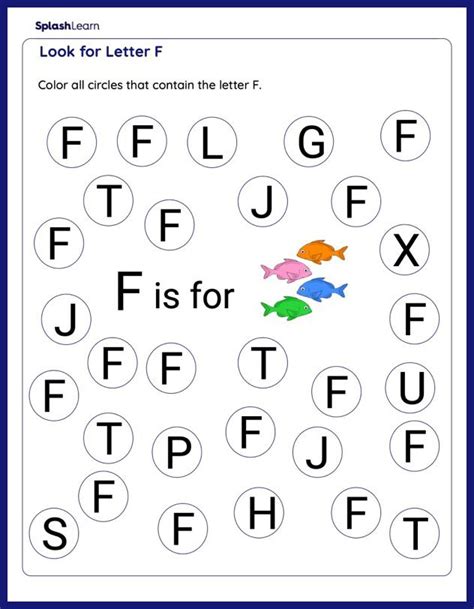 Letter F Worksheets for Kids Online - SplashLearn