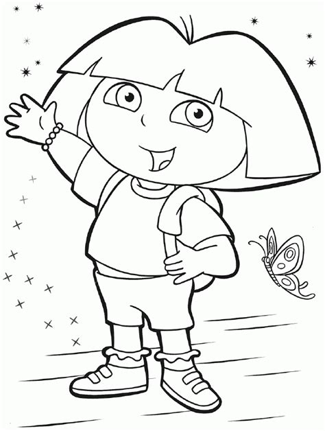 Free Dora The Explorer Map Coloring Pages, Download Free Dora The ...