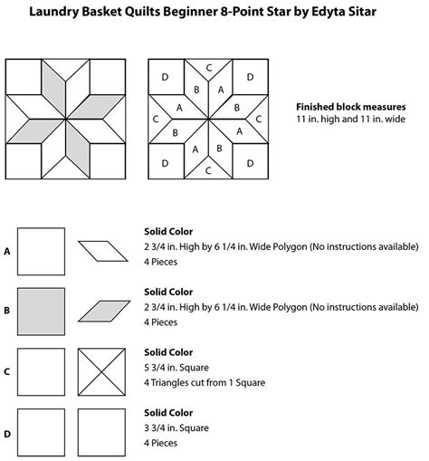 Beginner Eight-Point Star Quilt Block Guide | Free PDF by Edyta Sitar ...