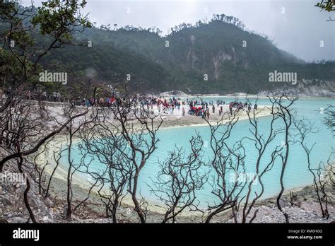 White Crater Lake (Kawah Putih), Bandung, Java, Indonesia Stock Photo ...