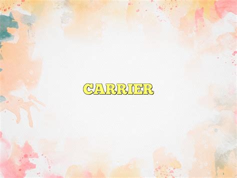 CARRIER Definition & Meaning