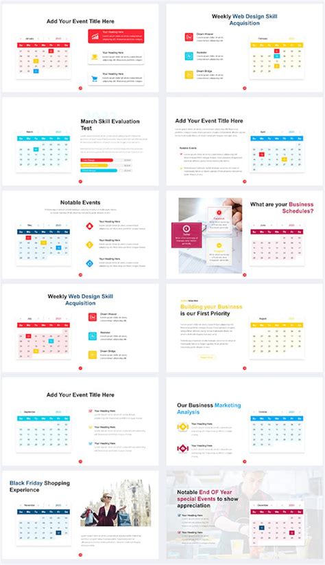 2021 2023 Calendar PowerPoint Template | Etsy