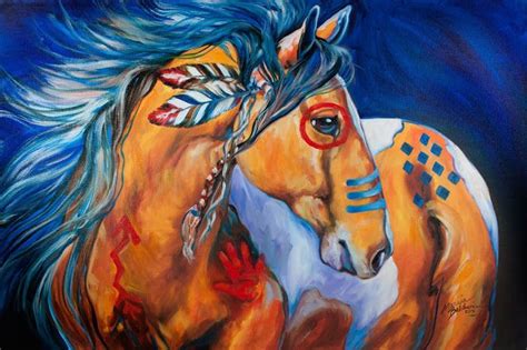 Native American War Horse Paintings