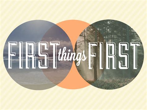 First Things First – JR. Forasteros