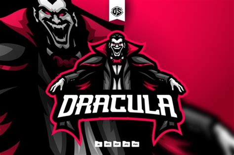 Dracula mascot logo template vector free download