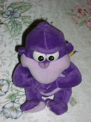 2001 Original BONZI BUDDY Purple Monkey Beanbag Plush / 9"L X 6"W ...