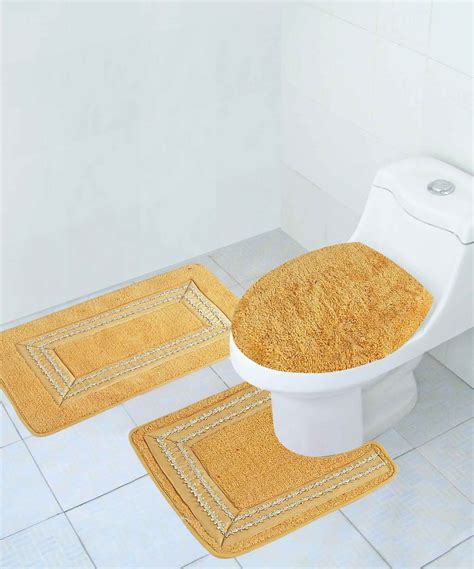 Jenny 3-Piece Bath Rug Set - Gold - Walmart.com - Walmart.com