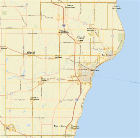 Manitowoc County Map