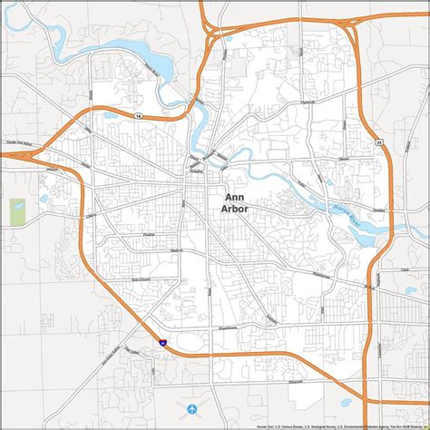 Ann Arbor Map, Michigan - GIS Geography