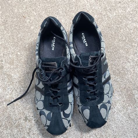 Coach Sneakers Women 10B Black and Gray Classic Lace … - Gem