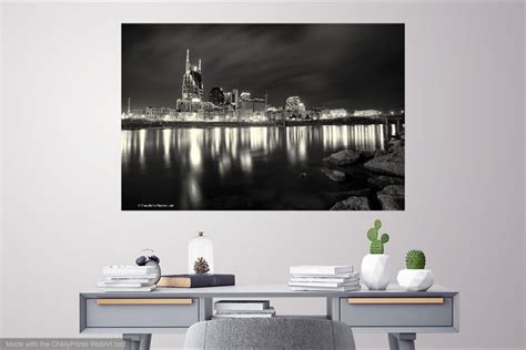 Nashville Skyline Black and White Fine Art Photography Print - Etsy