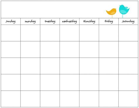 Blank Class Schedule Template - Cards Design Templates