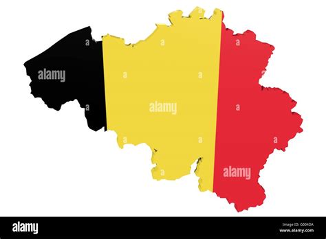 Belgium Flag Map Stock Photo - Alamy