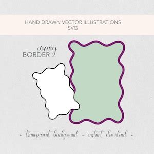 Ultimate Wavy Border Bundle Pack Svg, Png and Psd Files Invitation ...