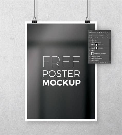 Free Multipurpose Photoshop Poster Mockup | Poster mockup, Poster ...