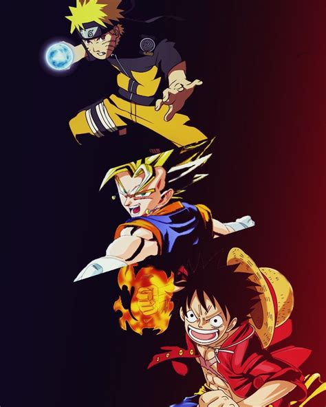 Goku Luffy Naruto Wallpaper