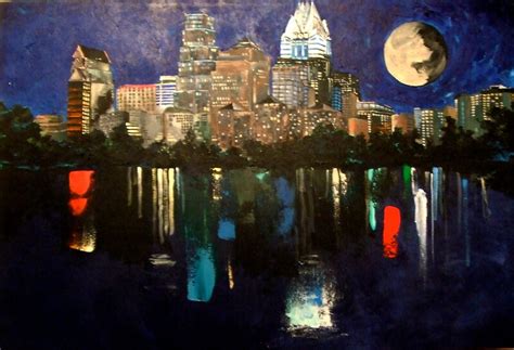 "Austin Skyline" Canvas Prints by mataki | Redbubble