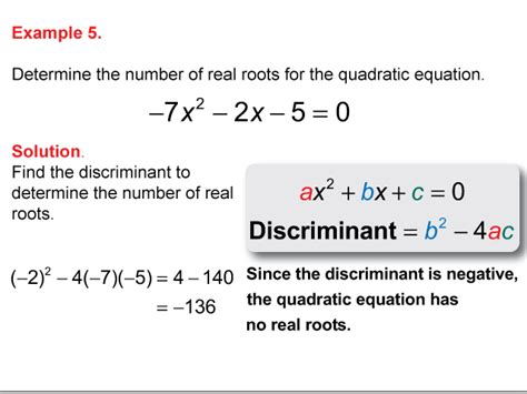 Math Examples Collection: The Discriminant | Media4Math