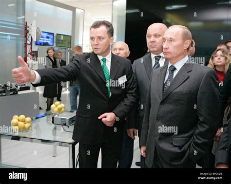 Russian President Vladimir Putin right Yevgeny Utkin Citronics concern ...