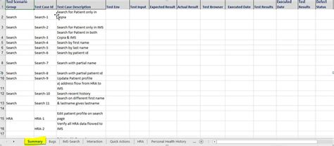 Excel Test Case Template