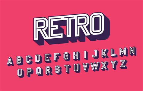 Stylized Retro Font Alphabet | Fonts alphabet, Retro font, Retro typography