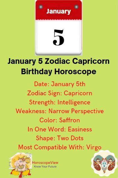 January 5 Zodiac | Birthday horoscope, Capricorn birthday, Zodiac