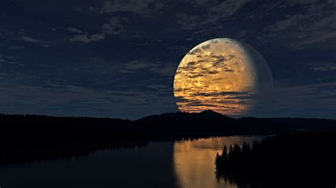 2560x1440 Resolution night, sky, moon 1440P Resolution Wallpaper ...