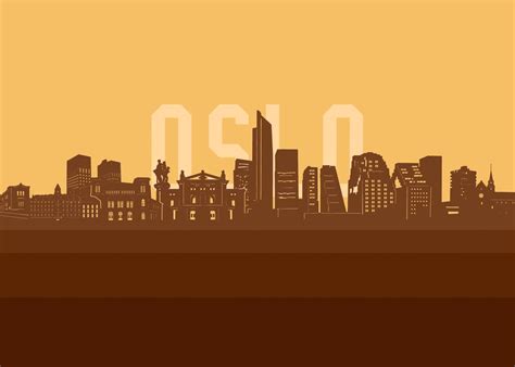 'oslo skyline retro 2' Poster, picture, metal print, paint by Bekim Art ...