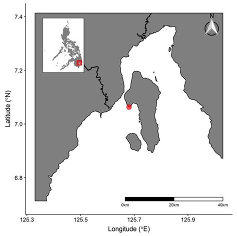 Map showing the location of the study area in Samal Island, Davao del ...