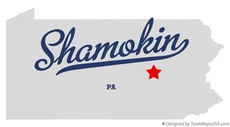 Map of Shamokin, PA, Pennsylvania