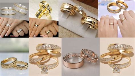 Latest trendy gold ring designs for couple║stunning top 50+ engagement ...