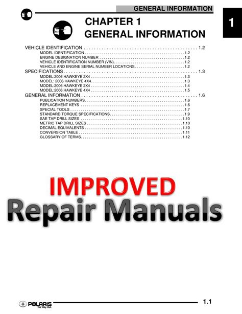 POLARIS HAWKEYE REPAIR MANUAL Pdf Download | ManualsLib