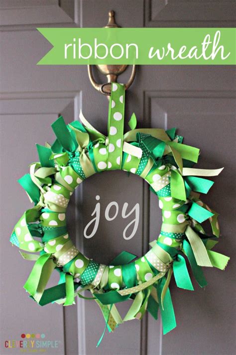 How To Make A Ribbon Wreath - Cleverly Simple